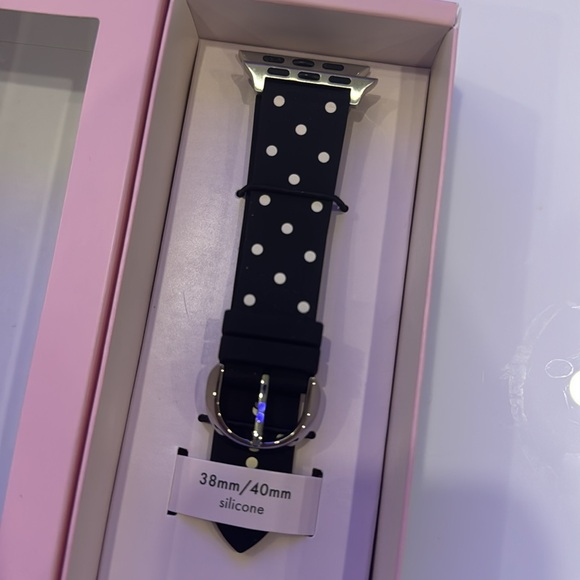 KATE SPADE black and white Polk a dot silicone band - Picture 2 of 2
